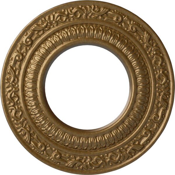 Ekena Millwork Andrea Ceiling Medallion (Fits Canopies up to 4 1/8"), 8 1/8"OD x 4 1/8"ID x 1/2"P, Pale Gold CM08ADPAS - main